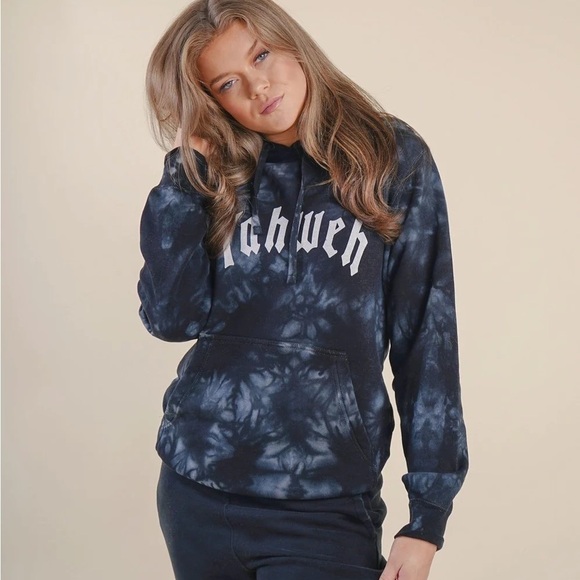 ELEVATED FAITH Yahweh Tie-Dye Unisex Hoodie - Picture 3 of 8